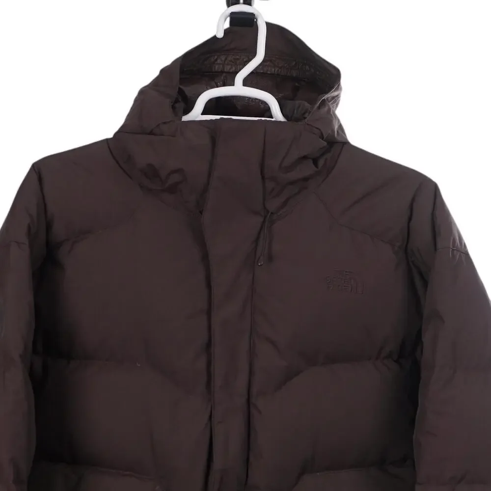 The North Face Down 600 Puffer Jacket Men XXL Brown Full Zip Hooded Recco